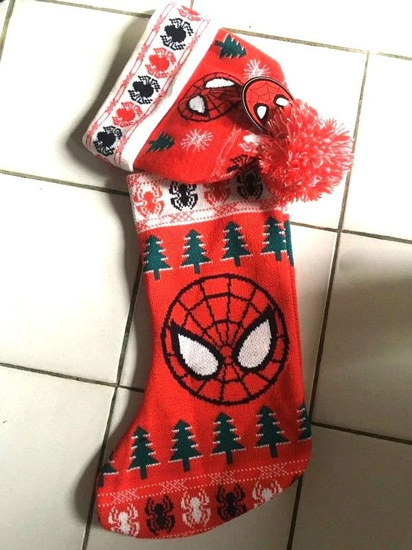 Ensemble Spiderman marvel bonnet Garcon + botte Noel spiderman Neuf Idée cadeau